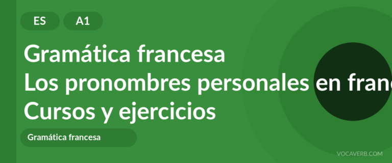 Los pronombres personales en francés [A1] — VocaVerb