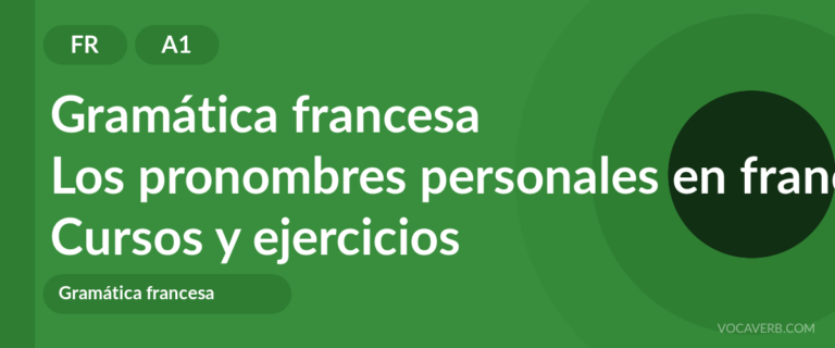 Los pronombres personales en francés [A1] — VocaVerb