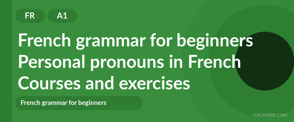 Personal pronouns in French