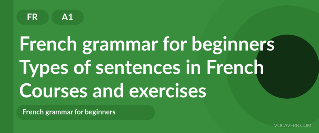 Types of sentences in French