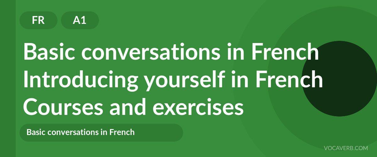Introducing yourself in French [A1] — VocaVerb