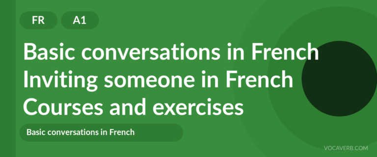 Inviting someone in French [A1] — VocaVerb