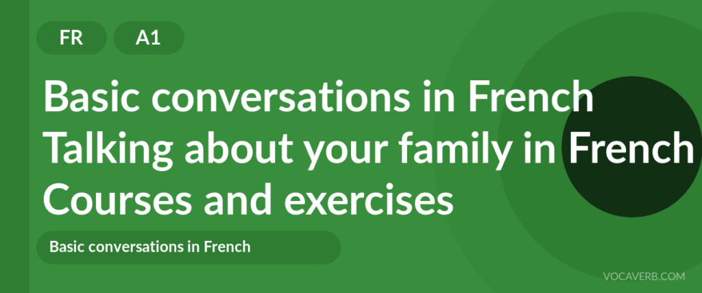 Talking about your family in French