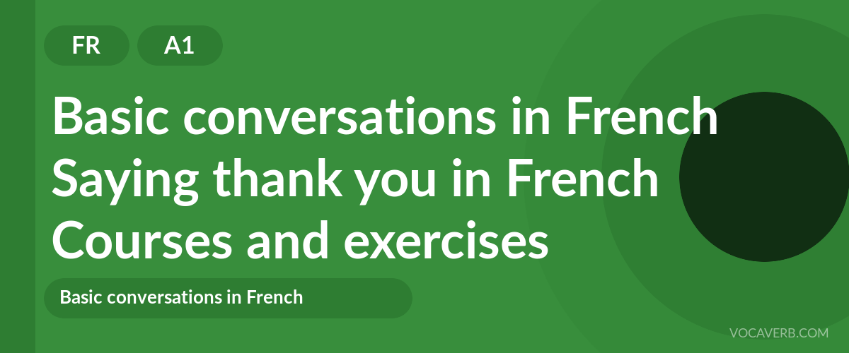 Saying thank you in French [A1] — VocaVerb