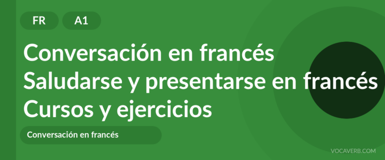 Saludarse y presentarse en francés [A1] — VocaVerb
