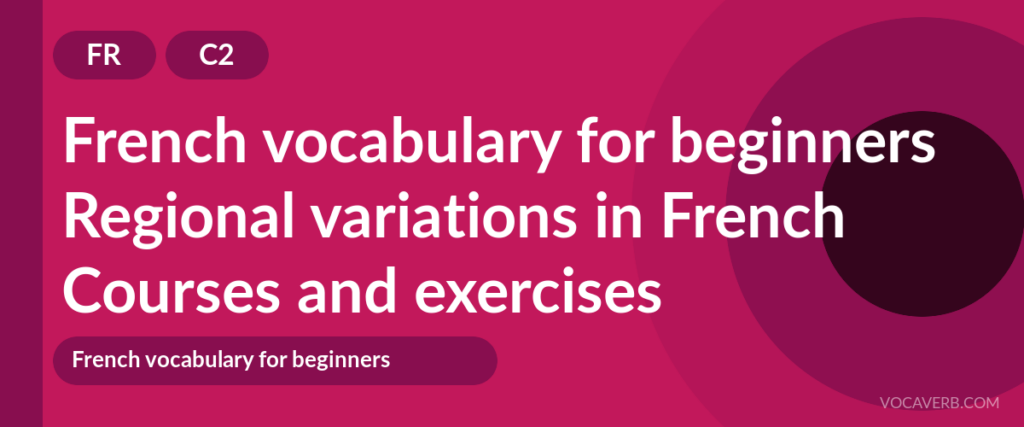 Regional variations in French
