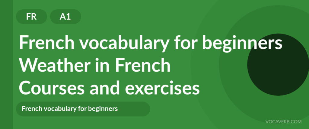 Weather in French