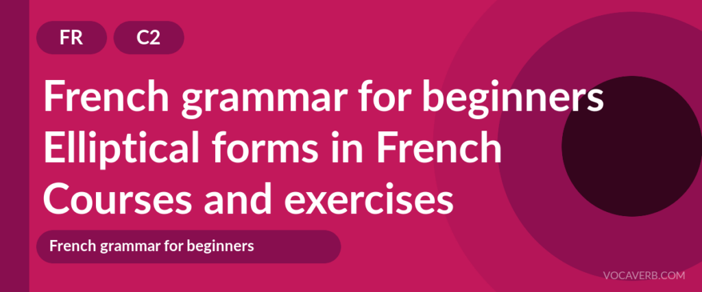 Elliptical forms in French