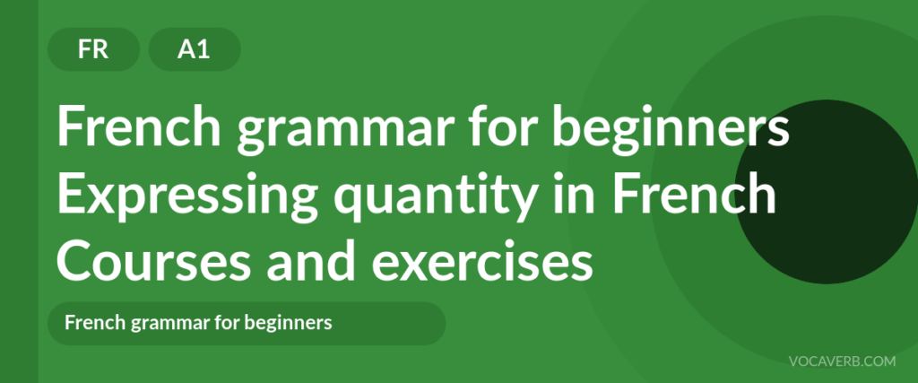 Expressing quantity in French