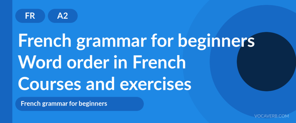 Word order in French