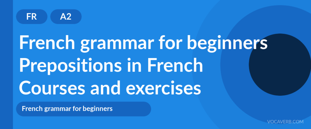 Prepositions in French