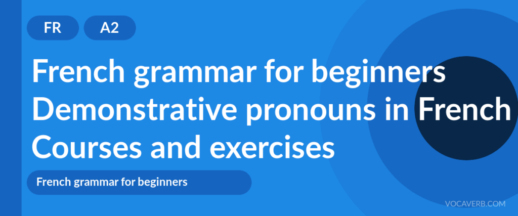 Demonstrative pronouns in French