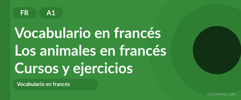 Los animales en francés [A1] — VocaVerb