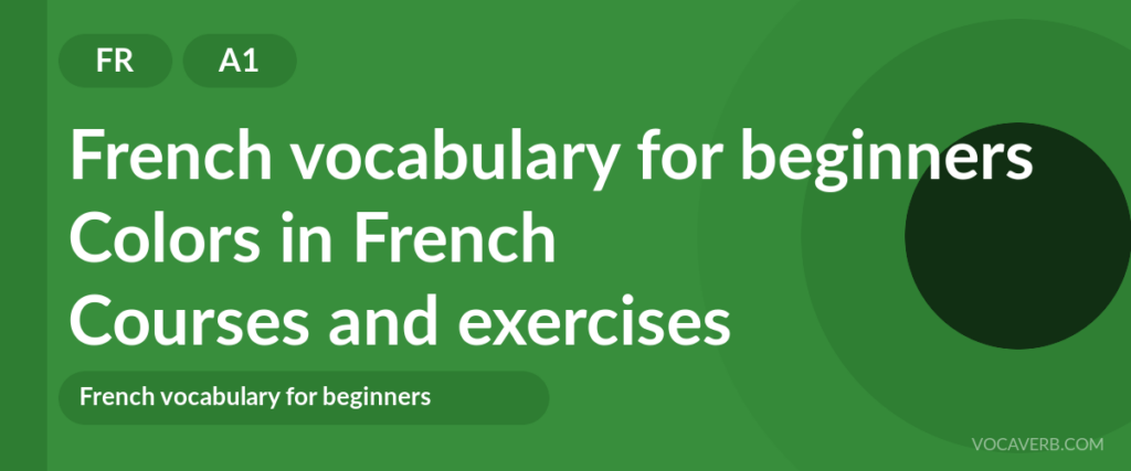 Colors in French