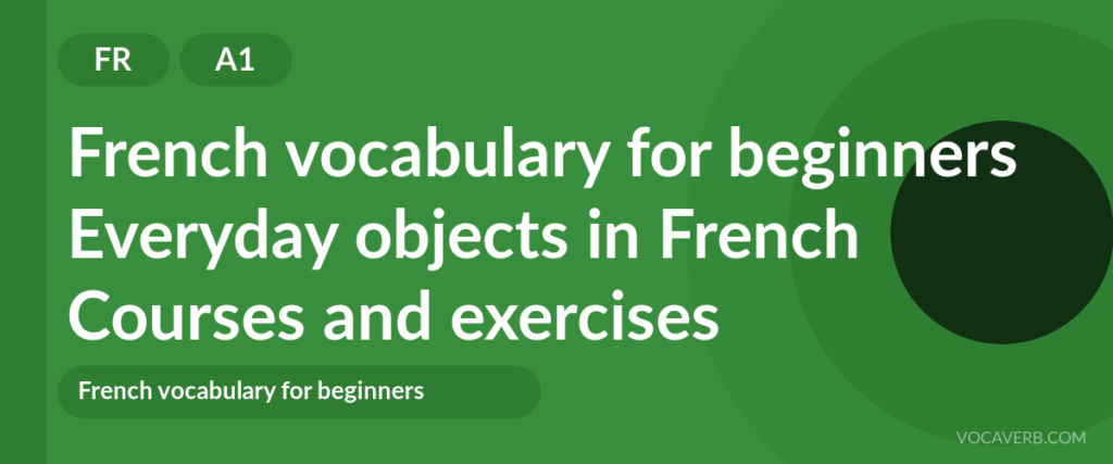 Everyday objects in French