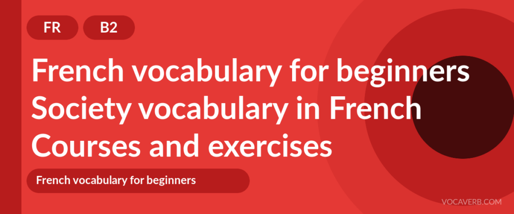 Society vocabulary in French