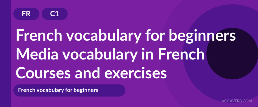 Media vocabulary in French