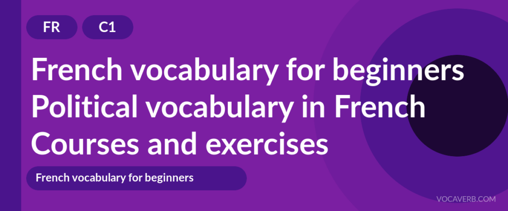 Political vocabulary in French