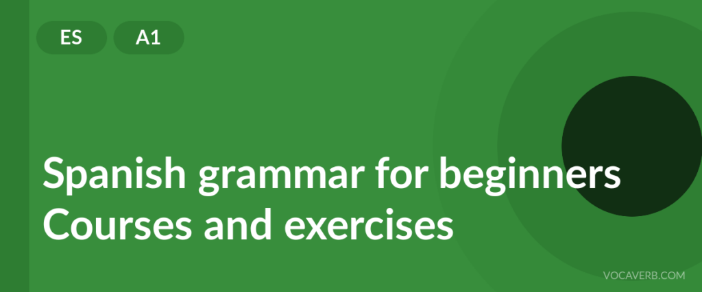 Spanish grammar for beginners