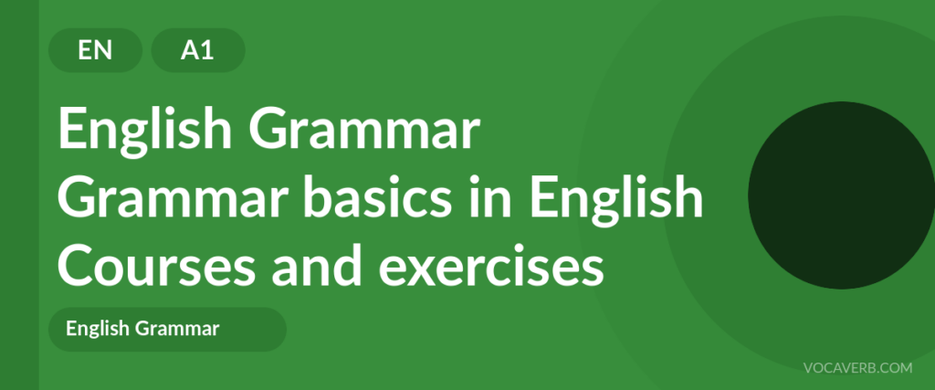 Grammar basics in English