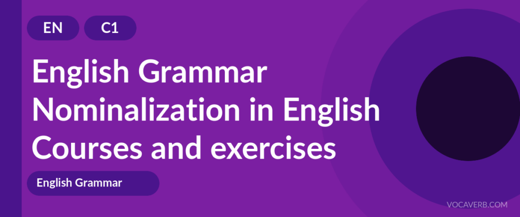 Nominalization in English