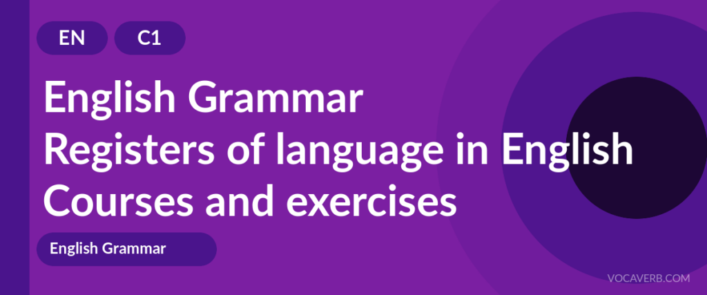 Registers of language in English