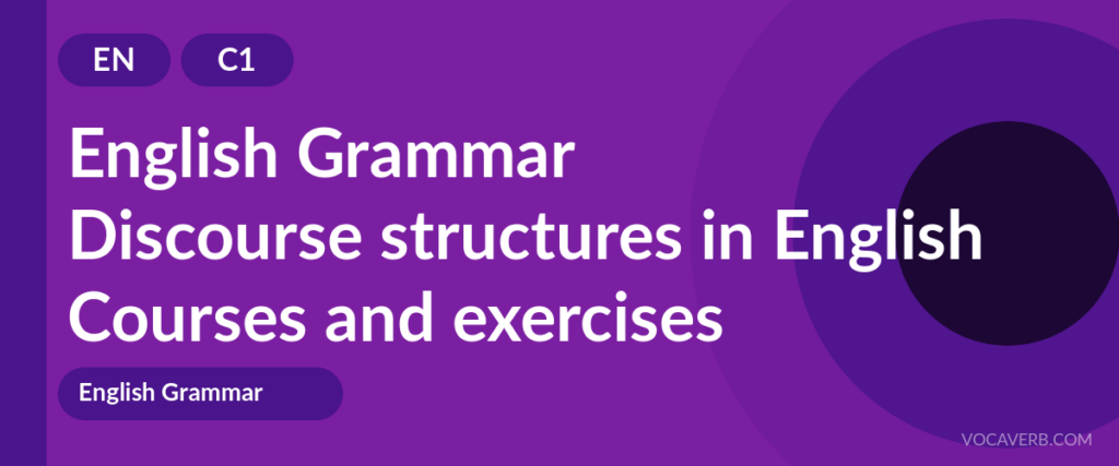Discourse structures in English
