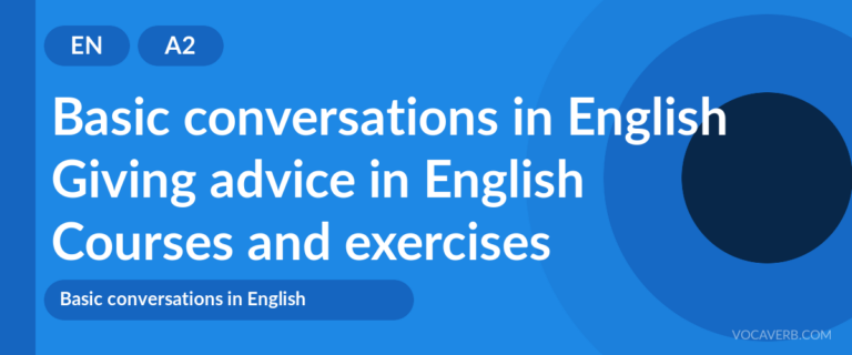 Giving advice in English [A2] — VocaVerb