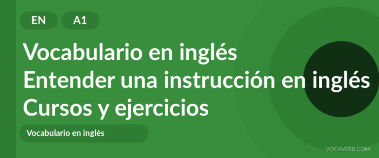 Entender una instrucción en inglés [A1] — VocaVerb