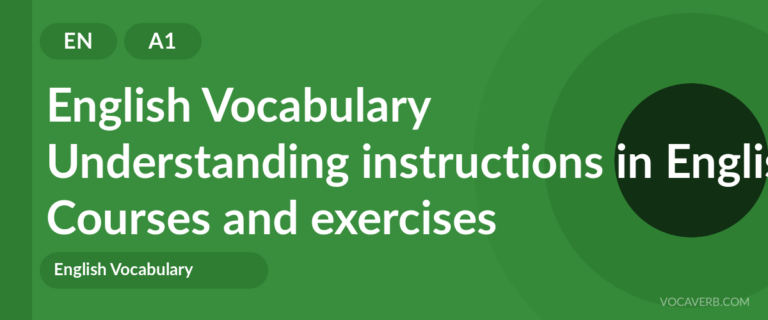 Understanding instructions in English [A1] — VocaVerb