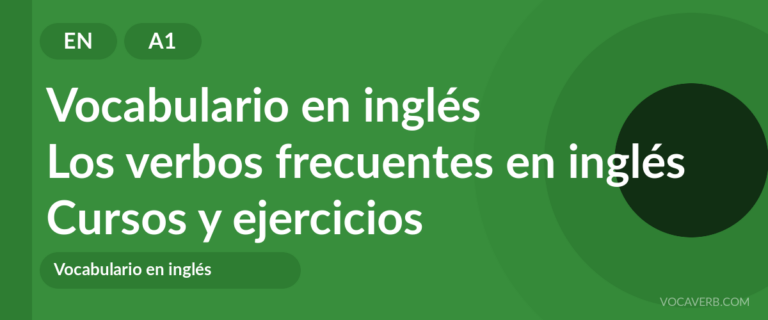 Los verbos frecuentes en inglés [A1] — VocaVerb
