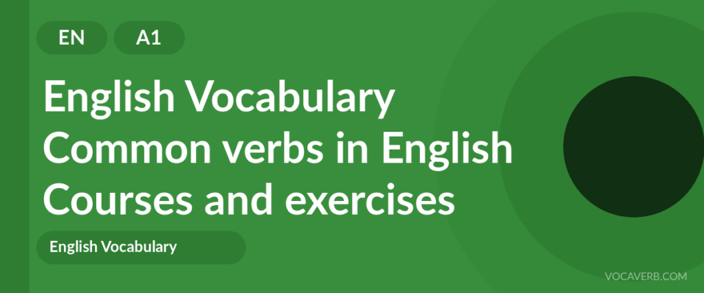 Common verbs in English