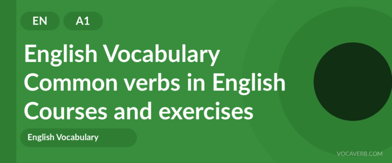 Common verbs in English [A1] — VocaVerb