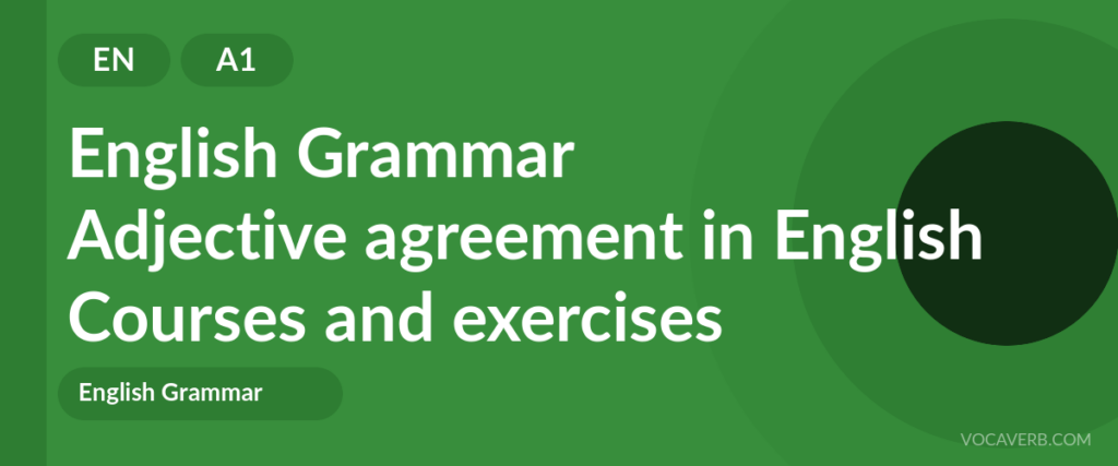 Adjective agreement in English