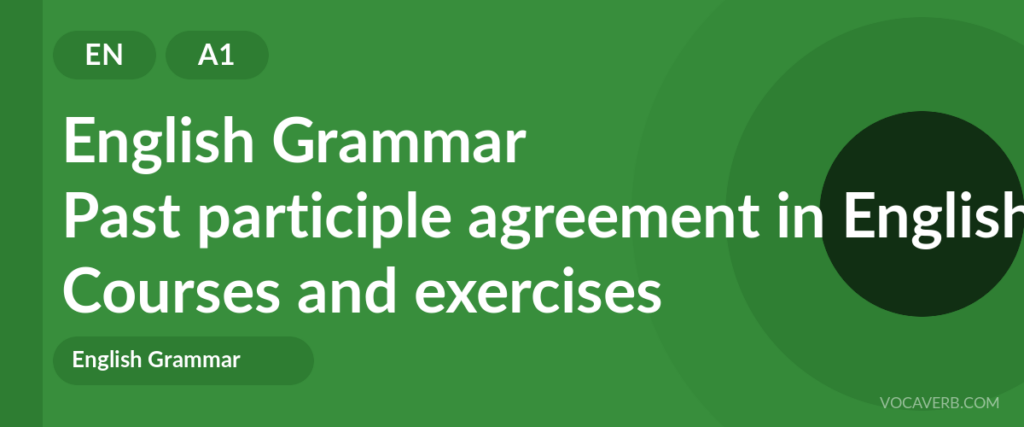 Past participle agreement in English