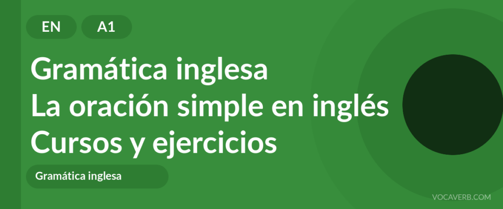 La oración simple en inglés
