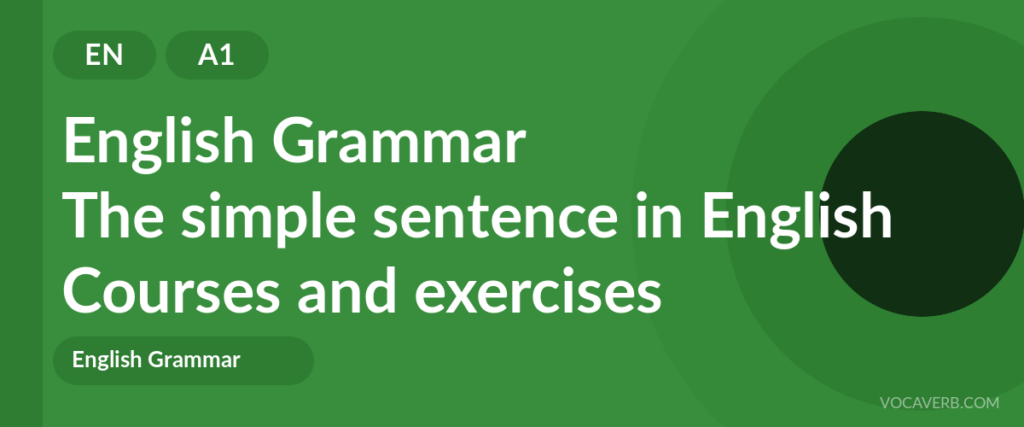 The simple sentence in English