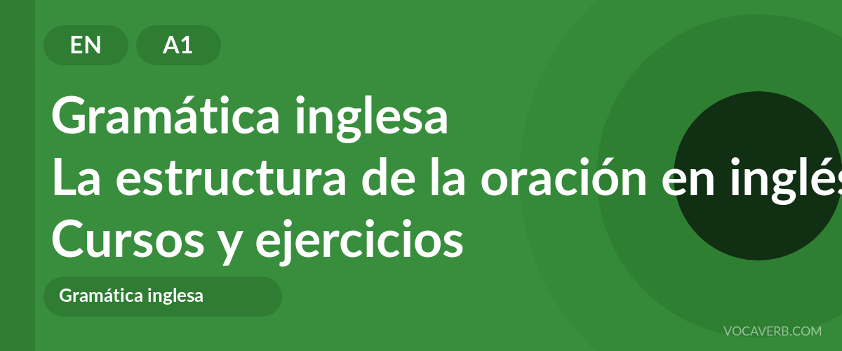 La estructura de la oración en inglés [A1] — VocaVerb