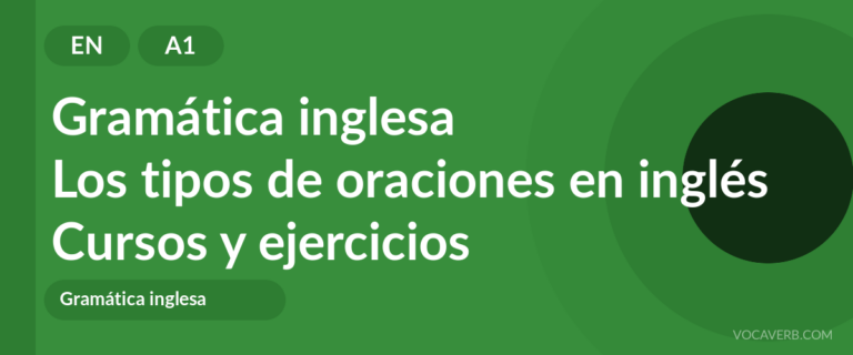 Los tipos de oraciones en inglés [A1] — VocaVerb