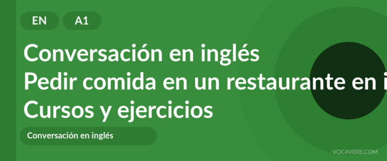 Pedir comida en un restaurante en inglés [A1] — VocaVerb