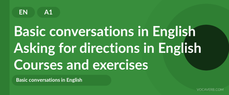 Asking for directions in English [A1] — VocaVerb