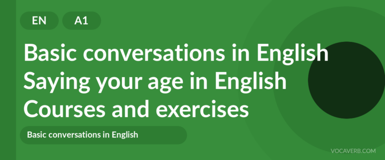 Saying your age in English [A1] — VocaVerb