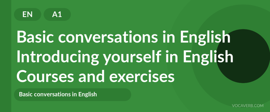 Introducing yourself in English