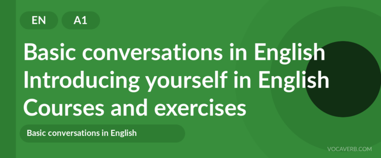 Introducing yourself in English [A1] — VocaVerb