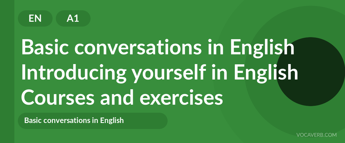 Introducing yourself in English [A1] — VocaVerb