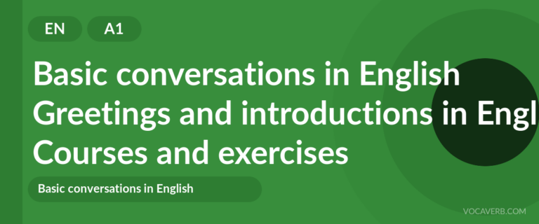 Greetings and introductions in English [A1] — VocaVerb