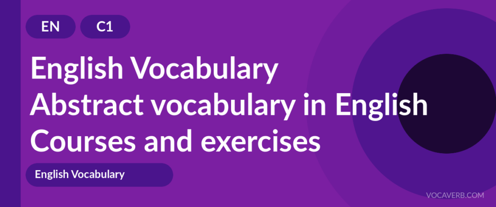 Abstract vocabulary in English