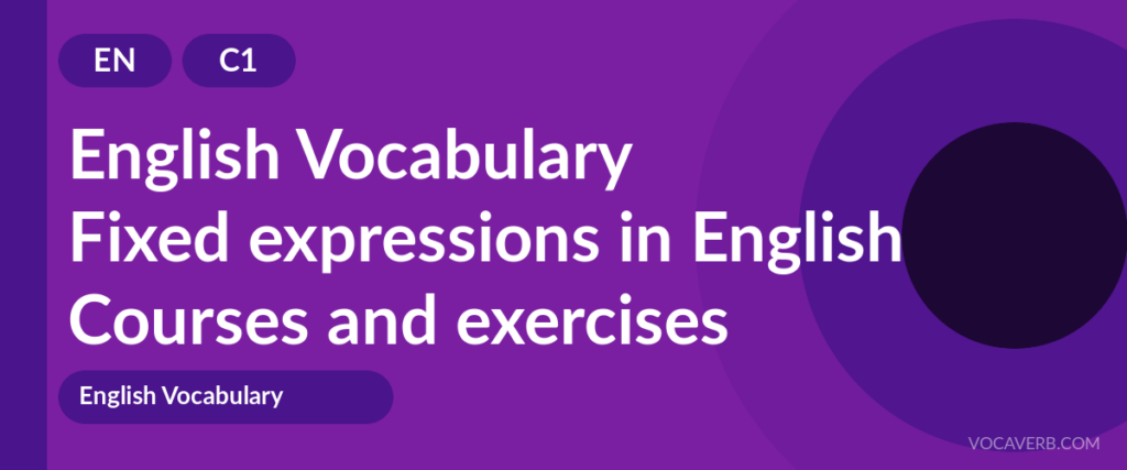 Fixed expressions in English