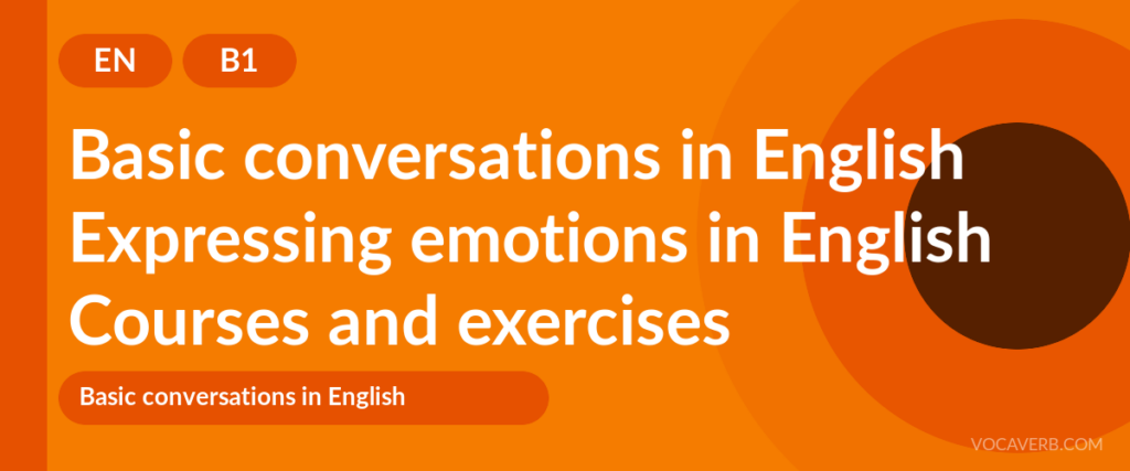 Expressing emotions in English