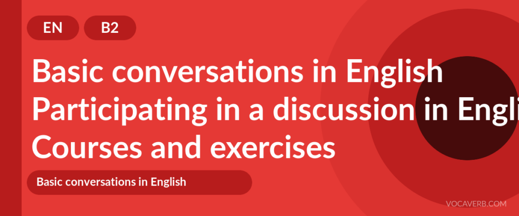 Participating in a discussion in English